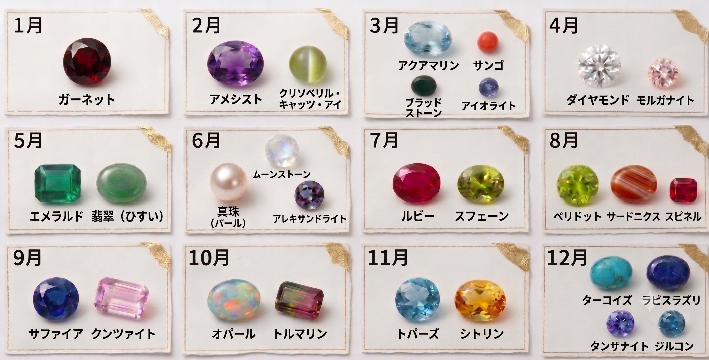 誕生石とは？月別の石言葉と意味