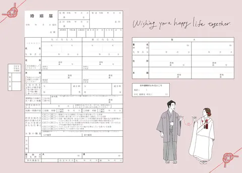 赤い糸で結ばれる白無垢のふたり
