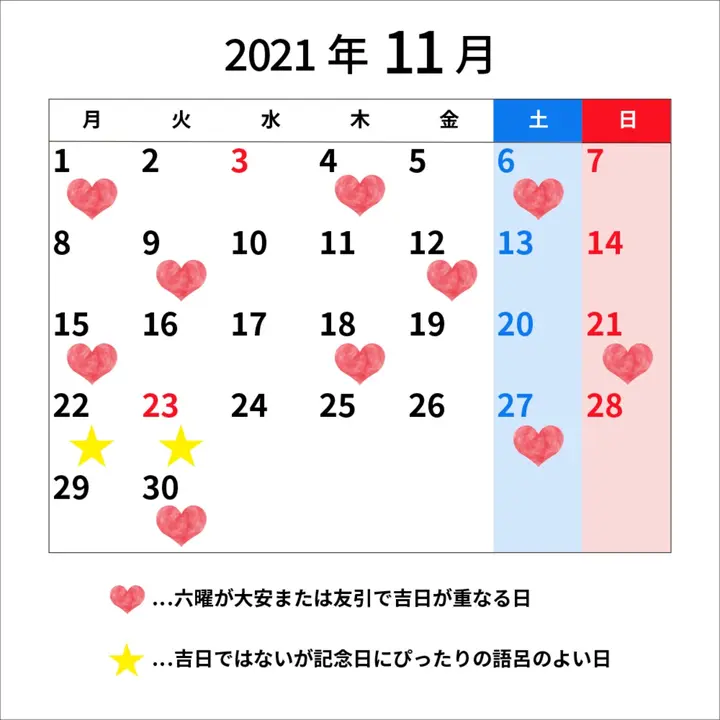 21年 22年完全版 縁起のいい日 語呂のいい日カレンダー 入籍 結婚式 顔合わせなどの日取りにおすすめ みんなのウェディングニュース