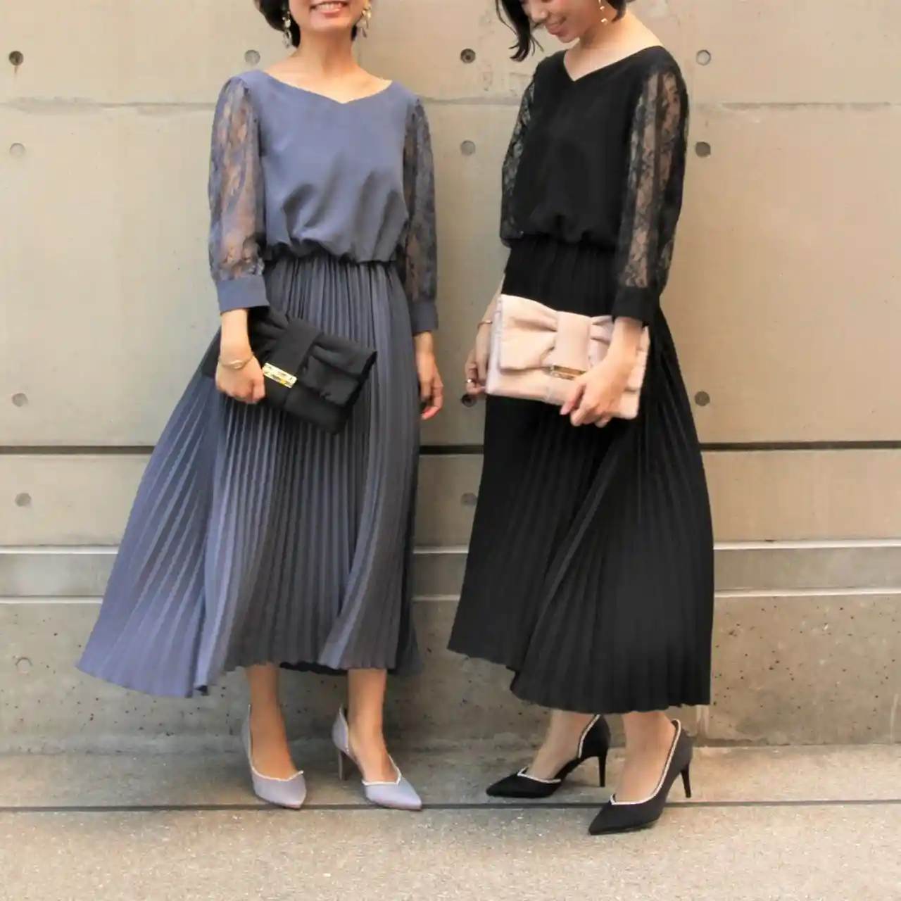 結婚式お呼ばれ ゲストドレスの新定番 おしゃれさんは ロング ミモレ丈 を選んでる みんなのウェディングニュース