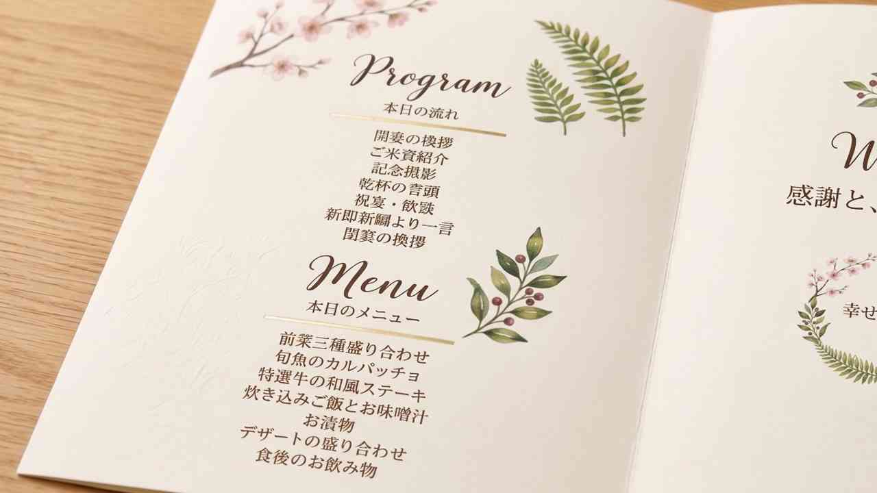 食事のメニュー