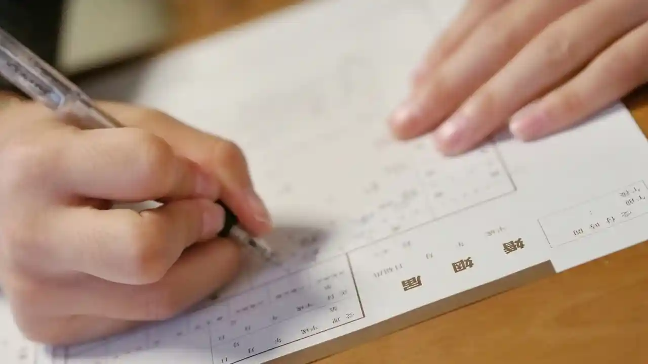 婚姻届を書いている様子の画像