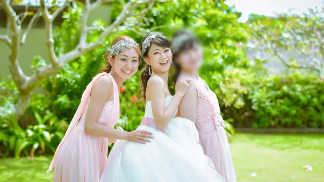 三姉妹のように撮影