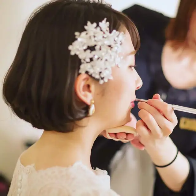 ショートボブの花嫁