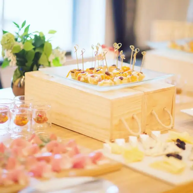 結婚式のウェルカムパーティーのおつまみ