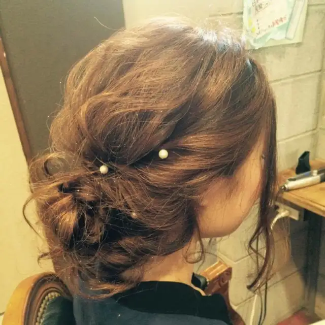 ゆるふわアップスタイル